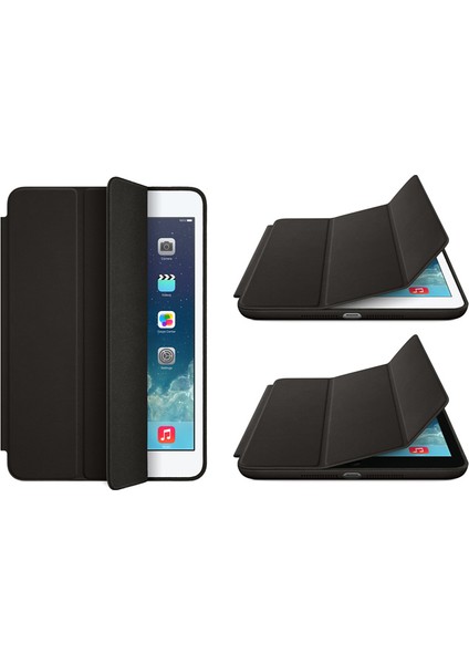 Apple iPad Pro 10.5 İnch Smart Case İç Ve Dış Yumuşak Yüzeyli Siyah Kılıf