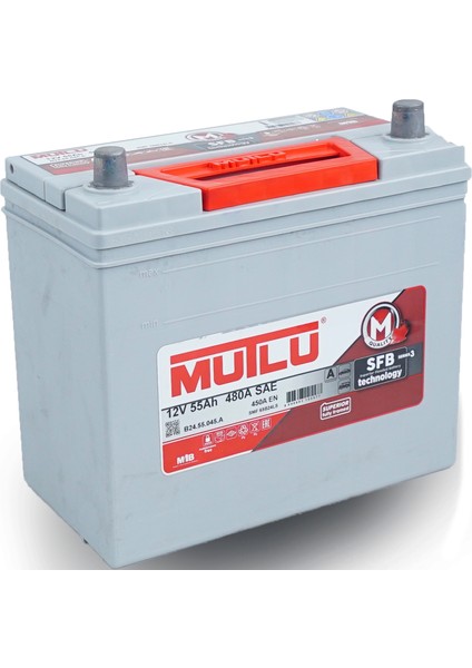 Akü 480A Seri 12V 55Ah Dar Düz Sfb Akü