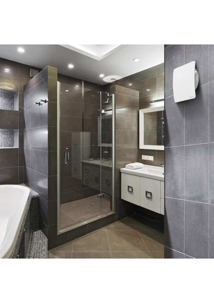 Xpelaır C4Ts İngiltere'Den İthal En Sessiz Zaman Ayarlı Banyo Fanı Sadece 16 Db(A) (Kare)