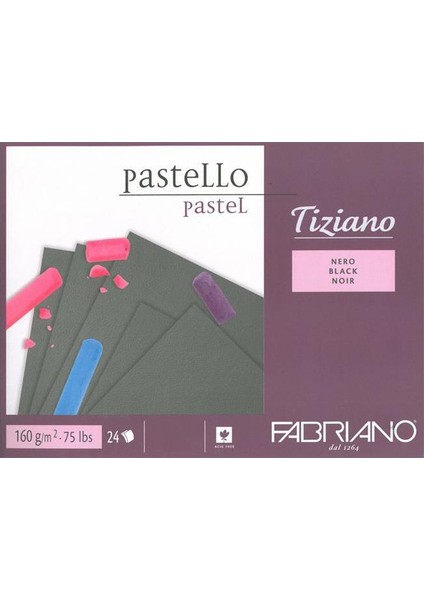 Tiziano Black Siyah Renkli Blok, 160Gr, 30,5X41Cm