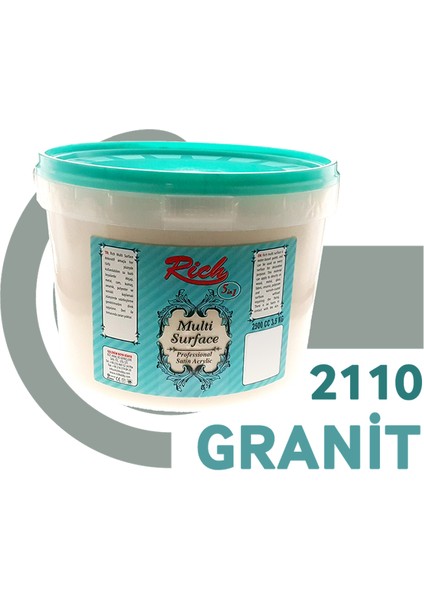 Multi Surface Akrilik Boya 2500Ml. N:2110 Granit