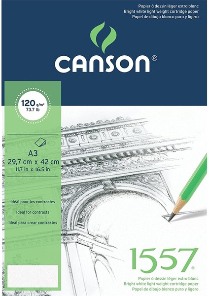 1557 Eskiz Defteri 120Gr. 40 Yaprak. A3