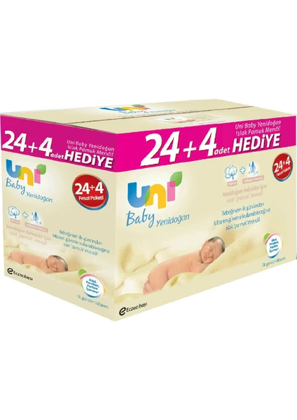 Uni Baby Yenidoğan Islak Mendil 28'li Paket (1120 Yaprak)