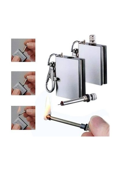 Metal Kibrit Çakmak Zippo Benziniyle Çalışan