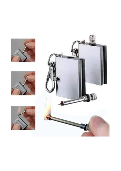 Metal Kibrit Çakmak Zippo Benziniyle Çalışan