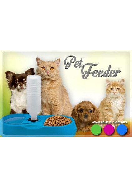 FinePet Pet Feeder Kedi ve Köpek için Yemek Su Kabı