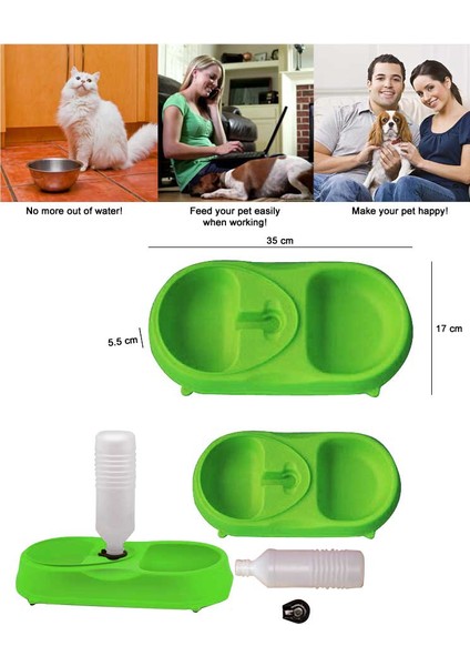 FinePet Pet Feeder Kedi ve Köpek için Yemek Su Kabı
