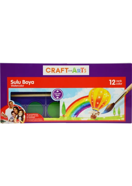 Craft And Arts Sulu Boya 12 Renk 23Mm Çap 