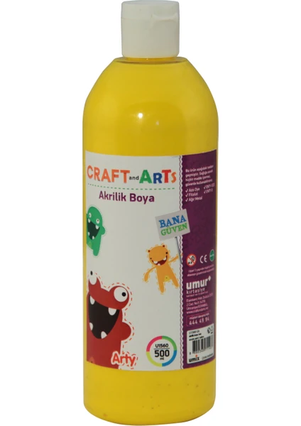 Craft And Arts Akrilik Boya 500ml Sarı