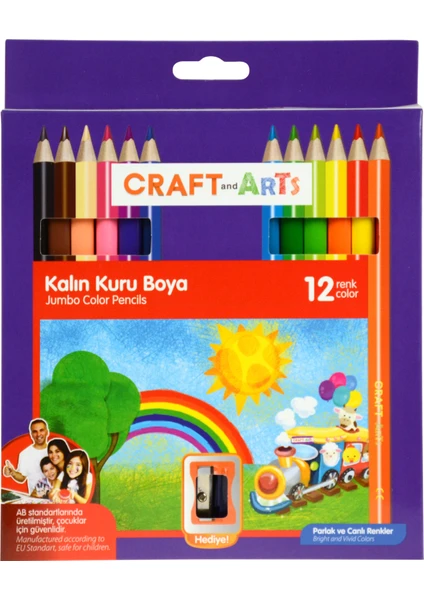 Craft&Arts Kuru Boya Jumbo 12 Li Cakb-J12