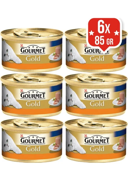 Gourmet Gold Kıyılmış Hindili Konserve Kedi Maması 85 Gr X 6 Adet