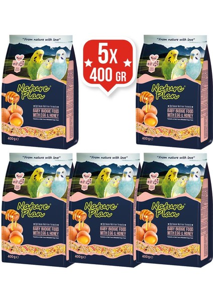 Yumurta Ballı Yavru Muhabbet Kuşu Yemi 400 Gr X 5 Adet