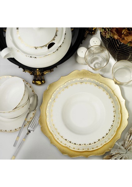 Bone Olympos 62 Parça 9439 Desenli Yemek Takımı