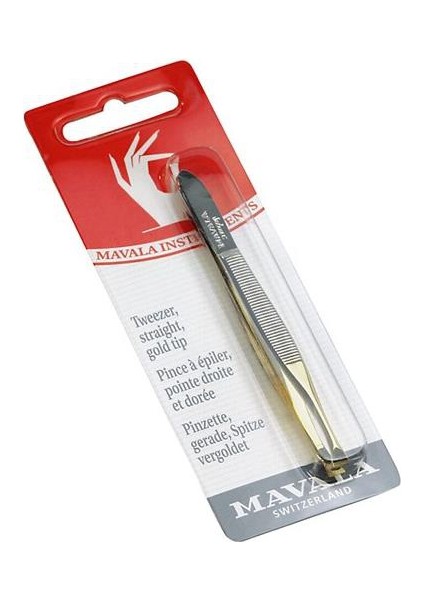 Tweezers Straight Gold Tips