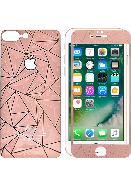 Sonmodashop Apple iPhone 7 Plus Ön Arka 3D Rose Gold Ekran Koruyucu