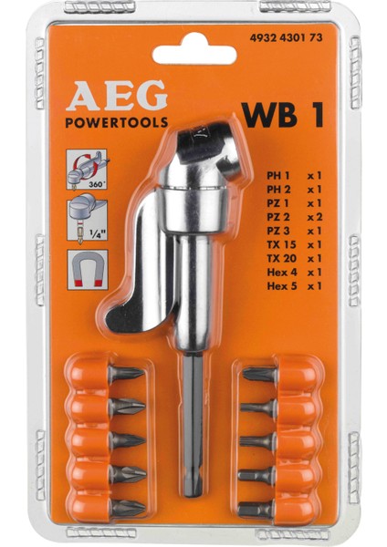 Vidalama Köşe Adaptörü Wb1 10 Parça