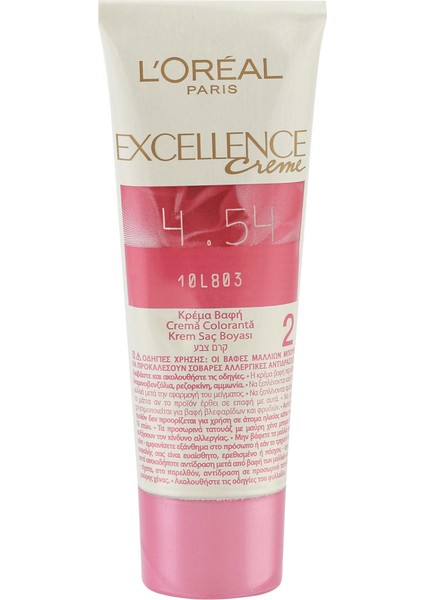 L'Oréal Paris Excellence Creme Saç Boyası 4.54 Büyüleyici Bakır Akaju