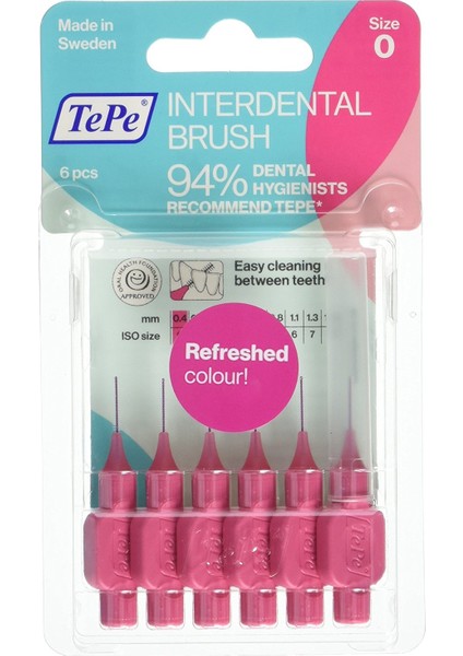 Interdent Brush Pink 0.4Mm 6Lı Blister Size 0