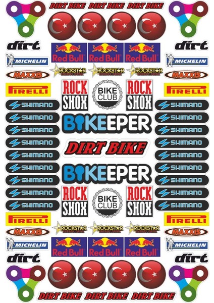 Stickermarket Bisiklet Sticker Seti