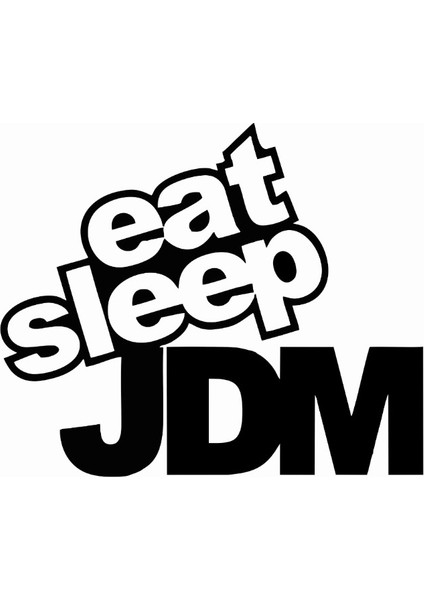 Eat Slep JDM Beyaz Sticker
