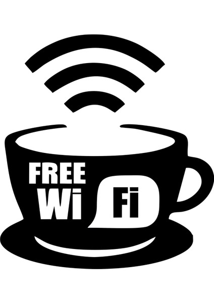 Free WiFi Beyaz Sticker
