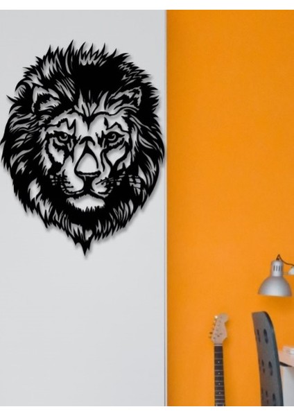 Lion Serious Metal Duvar Dekoru