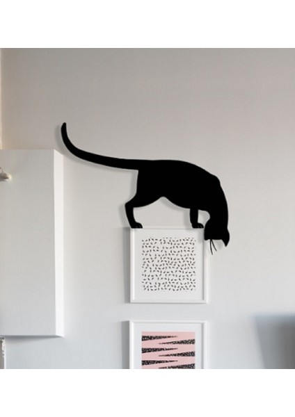 Kedicik Meraklı Metal Duvar Dekoru