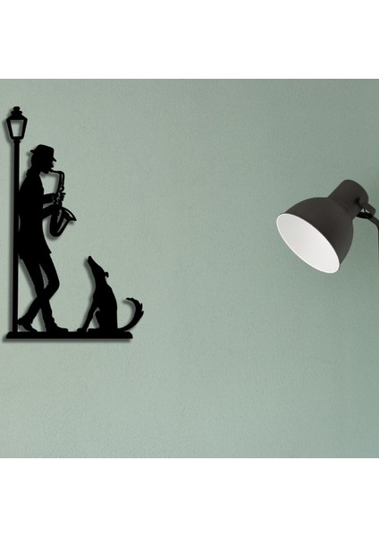 Köpek Müziksever Dost Metal Duvar Dekoru