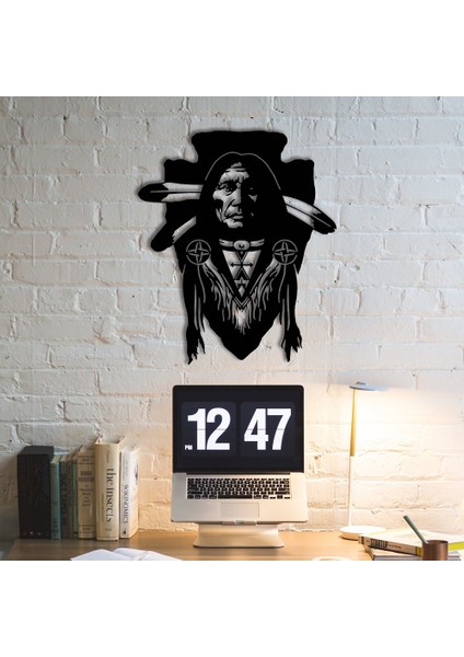 Kızılderili Metal Duvar Dekoru