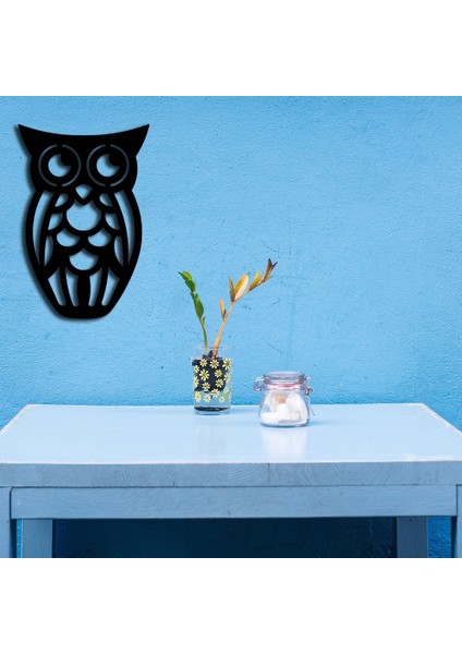 Baykuş Tekli Metal Duvar Dekoru