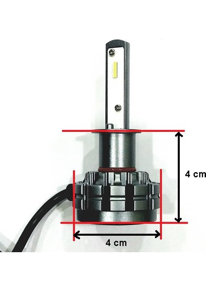 Milestone H1 Tip Led Xenon Oto Ampulü 6000K 8000 Lümen