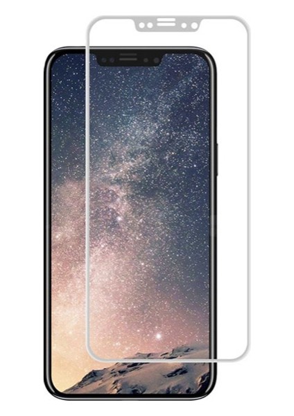 iPhone X Curve Tempered Glass Full Beyaz Cam Ekran Koruyucu