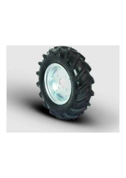 T-Skrh4.00-8X100 2 Mm Poryalı, Traktör Desen Havalı Tekerlek, Çap:420, Porya Jantlı 4 Kat Şişme Tekerlek, Delik:100