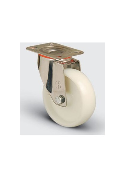 Paslanmaz Inox, Oynak Tabla Bağlantılı, Burçlu, Poliamid Hafif Sanayi Tekerleği Çap:150 - Ssem01 Zkz 150