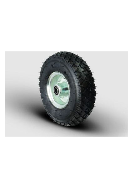 Sbrh3.50-8X25 4Pr Sac Jantlı Havalı Tekerlek, Çap:370, Genişlik:90, Bilya Rulmanlı, 4 Kat Şişme Tekerlek