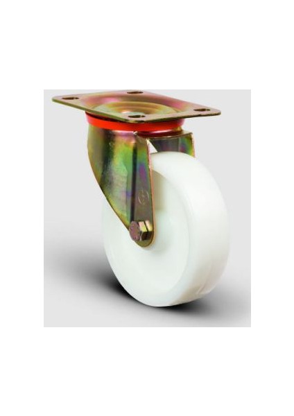 Oynak Tabla Bağlantılı, Bilya Rulmanlı, Poliamid Orta Sanayi Tekerleği Çap:125 -Ez01 Hbz 125