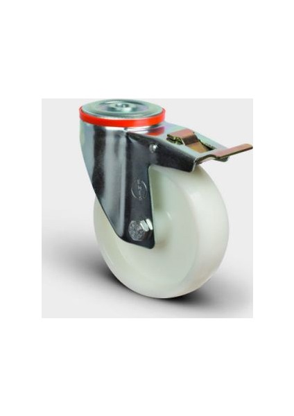 Oynak Frenli Delik Bağlantılı, Burçlu, Poliamid Hafif Sanayi Tekerleği Çap:100 - Em04 Zkz 100F