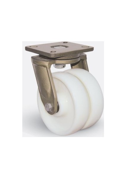 Oynak Tabla Bağlantılı, Bilya Rulmanlı, Poliamid Ekstra Ağır Sanayi Tekerleği Çap:200 - Ej01 Hbz 200