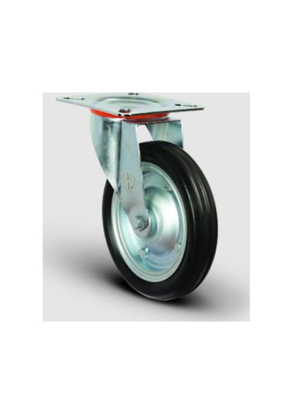 Oynak Tabla Bağlantılı, Burçlu, Kauçuk Orta Sanayi Tekerleği Çap:250 - Eg01 Spr 250