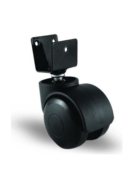 Ec08Gmkm50 U Tablalı Plastik Mobilya Tekerleği Çap:50 Oynak U Tabla Bağlantılı, Geniş Tip, Burçlu