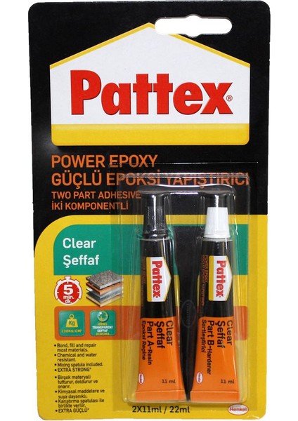 Pattex Yapıştırıcı Power Epoxy 2*11 ml