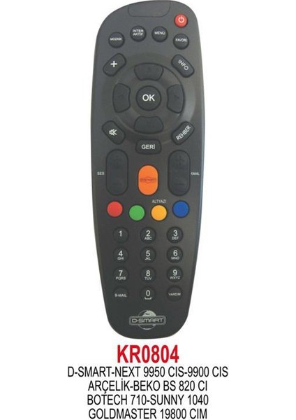 D Smart Uydu Kumandası 804Rs