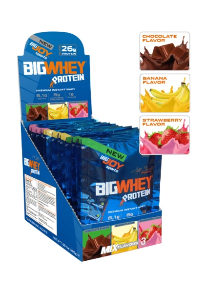 Bigjoy Bigwhey Mix-3 (Çikolata-Muz-Çilek) 15 Servis