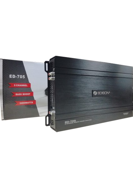Ed-705 3400 Watt 5 Kanallı Oto Amplifikatör fiyatları