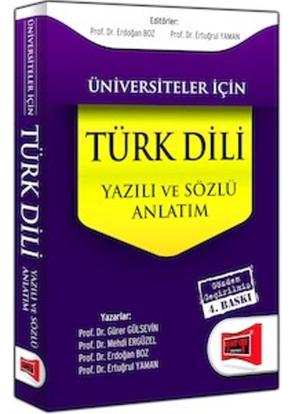 Üniversiteler İçin Türk Dili:Sözlü Ve Yazılı Anlatım
