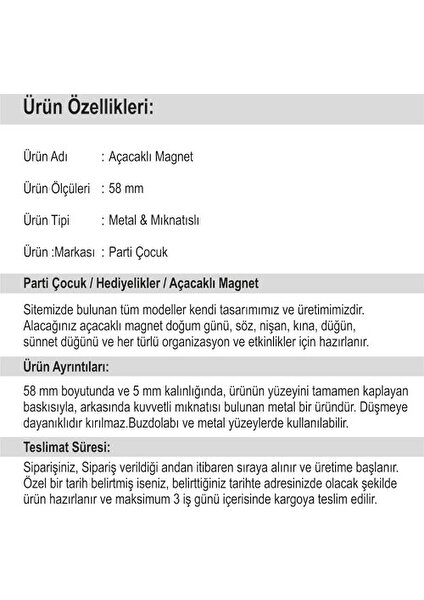 Açacaklı Buzdolabı Magneti Türk Bayrağı Modelleri 10 adet