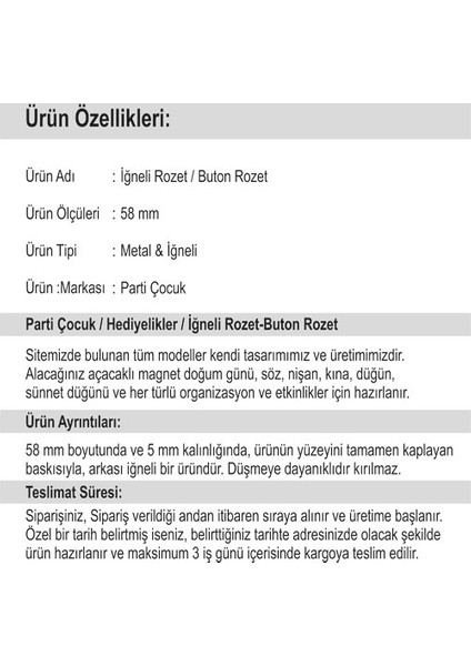 İğneli Metal Rozet İzmir Modelleri 10 adet