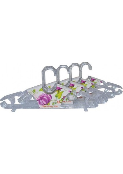 Kristal Şeffaf Askı 6 Lı 15056