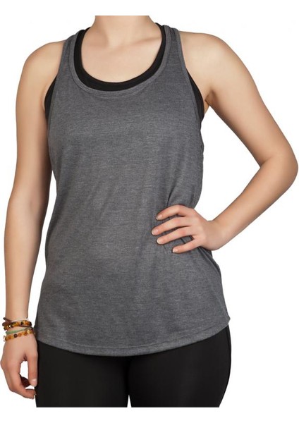 362204 Kadın Spor Atlet Tişört Gri