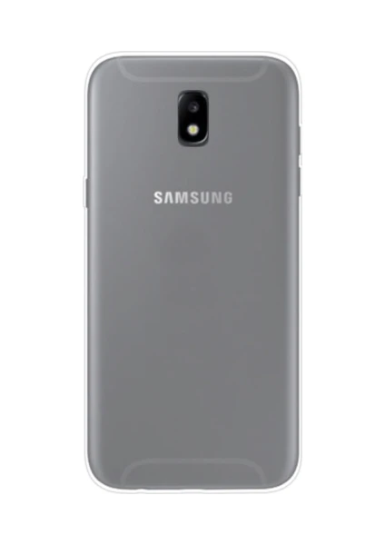 Teknoarea Samsung Galaxy J7 Pro 2017 J730 Kılıf Ultra İnce Şeffaf Silikon + Cam